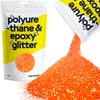 Hemway Polyurethane & Epoxy Resin Glitter 100g / 3.5oz Metallic Crystal Flake Additive for Flooring Jewelry Tumblers Glass Pigment - Fine (1/64" 0.015" 0.4mm) - Fluorescent Peach