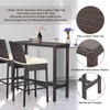 Outdoor Bar Table Patio Counter Height Table 45" Long Wicker