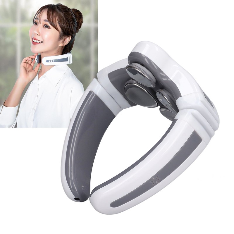 4 Heads Electric Pulse Neck Massager Intelligent 3D USB Charging