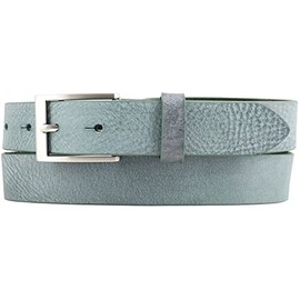 BELTINGER Children's Belt Made of Soft Full Cowhide Leather Vintage Look 3 cm Leather Belt for Boys 30 mm Narrow Belt Used Look, Khaki, silver