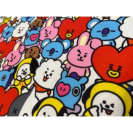Marushin BT21 Face Towel Get Together 5785014100, Approx. 11.8 x 39.4 inches (30 x 100 cm)