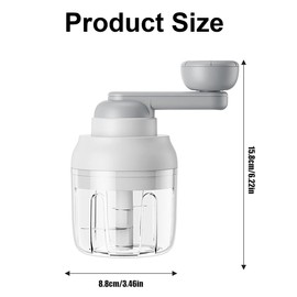 Ruayia Manual Onion Cutter, Vegetable Chopper with Stainless Steel Blades, Multi-Chopper with Lid, Vegetable Onion Chopper for Vegetables, Fruits, Onions, Nuts, Garlic - White