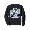 Black Cats with Cute Ghosts - Family friendly Sweatshirt