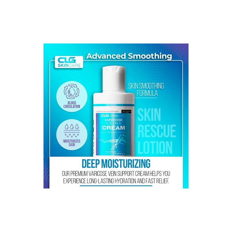 Clg Skincare - Crema Para Venas Varicosas, Loción De Rescate