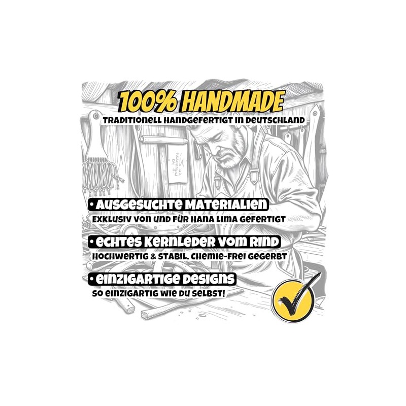 HANA LIMA Halskette Sonne Schwarzer Schmuckstein Lederhalskette Surferkette Lederkette Surferhalskette