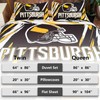 NINEBLITZ Pittsburgh Bedding Football Comforter Set Queen 4 Pieces with