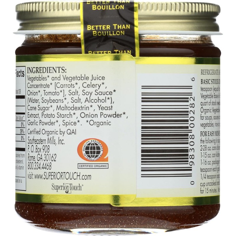 Better Than Bouillon Organic Vegetable Base, Made from Seasoned &