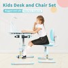 Kids Desk and Chair Set, Height-Adjustable Chair and Desk for