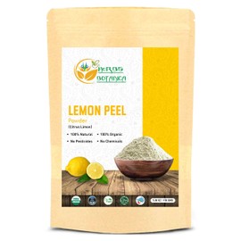 Herbs Botanica Organic Lemon Peel Powder Citrus Peel Organic 5.3 oz /150 gms 100% Natural | Anti Tan Face Mask, Face Pack