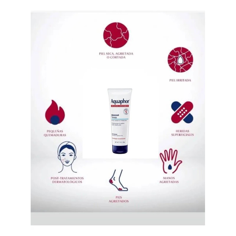 Pomada Eucerin Aquaphor Piel Extra Seca Jumbo Familiar 198g.