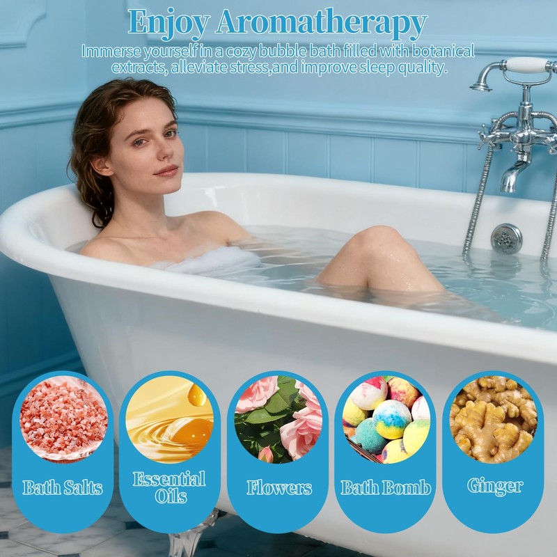 Bubble Bath Mat, Spa Mat for Bathtub for Home Relaxation,