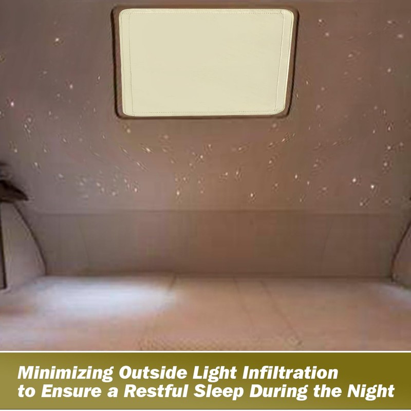 RV Roof Vent Skylight Insulator Window Cover, Sun Blackout Fabric
