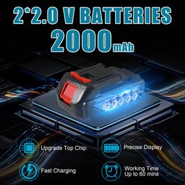 zaygyize 3/8'' Cordless Ratchet Wrench, 60FT-LBS (80N.m) Electric Ratchet with 21V 2 X 2.0Ah Battery, 400 RPM Chargeable Power Ratchet Driver Set with 8 Sockets,1/4 Adaptor, 3" Extension Bar