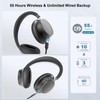 T-fun NC35 Hybrid Active Noise Cancelling Headphones, Wireless Over Ear