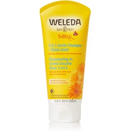 Weleda Calendula Baby 2-in-1 Gentle Shampoo and Body Wash, 6.8 Fl Oz