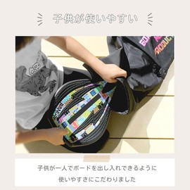 monoii e0087 Mini Skateboard Bag, Skateboard Case, Board, Storage, Carrying Bag, Includes Reflectors That Stand Out At Night