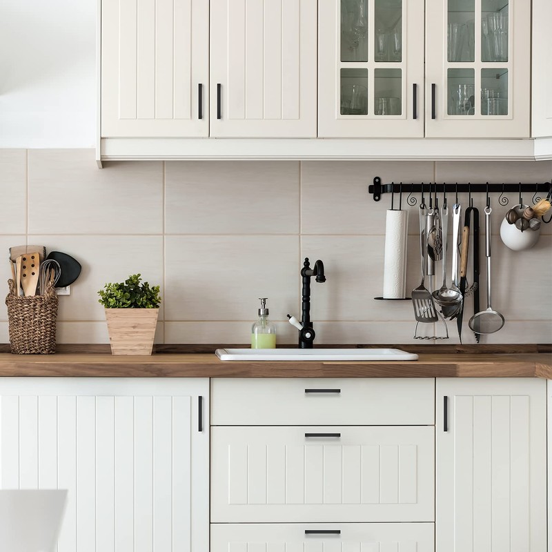 Ravinte 25 Pack 4-1/2 Inch Kitchen Square Cabinet Handles Matte