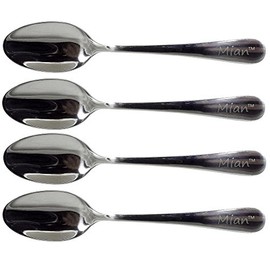 Mian 8000 Stainless Steel Mini Dessert Cocktail Demitasse Espresso Spoon 4 Pack