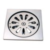 Stainless Steel Floor Drain, 3 1/2" Tile-Square, with Vent-Off Switch