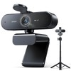 EMEET Webcam 4K, Nova 4K Webcam with Tripod, 2 Microphones