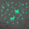 3 Pieces Glow in The Dark Unicorn Wall Decals Luminous