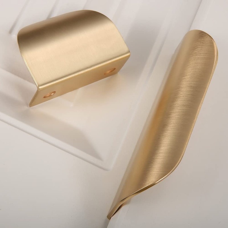 TopHomer 4PCS Door Pull Handle, 60mm*44mm Leaf-Shaped Kitchen Cupboard Drawer