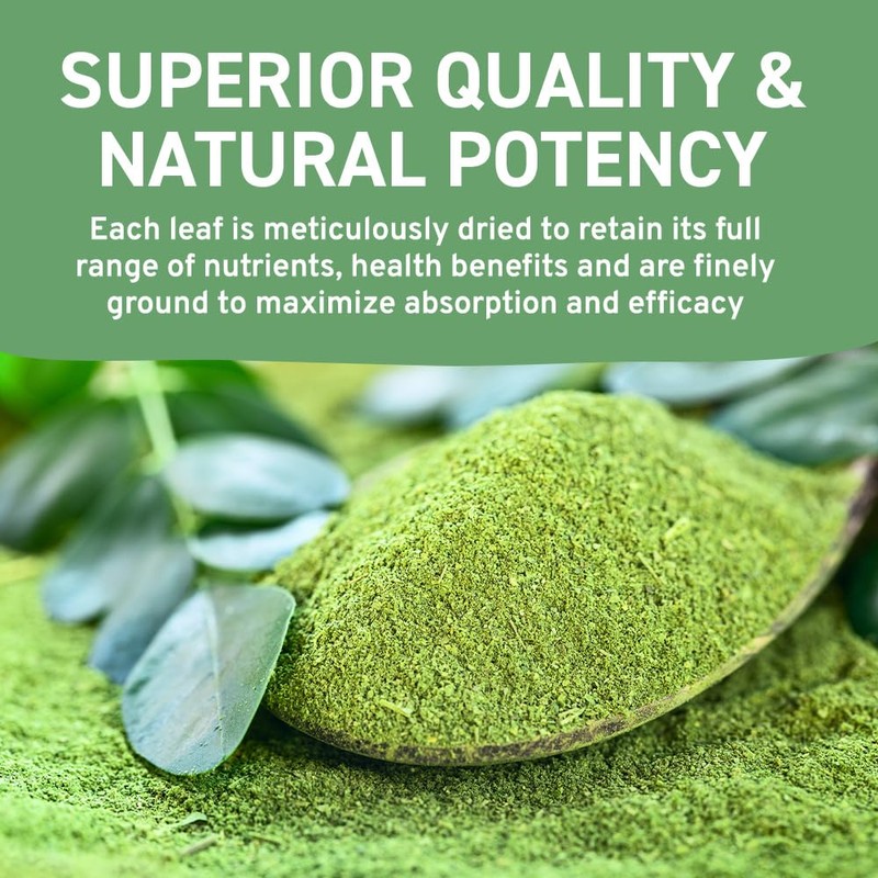 HANDPICK, Moringa Powder (500g/17.6oz) Pure Moringa Oleifera/Moringa Leaves | Resealable