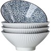 Zscera 38 oz Japanese Ramen Bowl Set of 4, 8-Inch