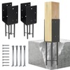 [Pack of 2] 6"x6" Heavy Duty Post Base for Concrete