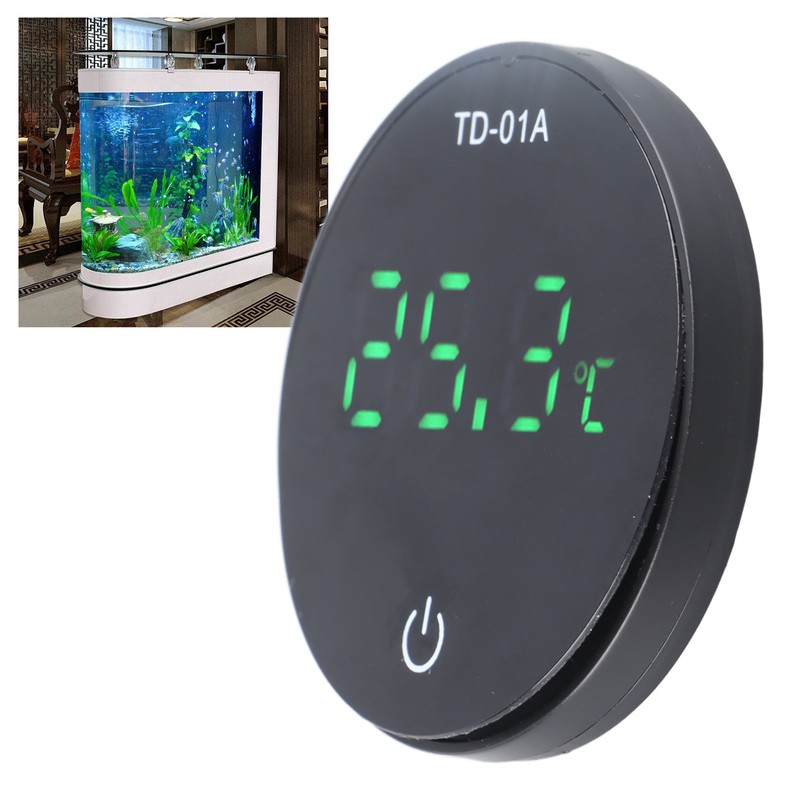 Aquarium Digital Thermometer Accurate LED Display Touch Screen USB Rechargeable
