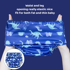 BISENKID Rubber Underpants for Potty Training Good Elastic Plastic Diaper Covers for Plastic Pants & Training Underwear for Boy 2t