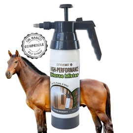 ExtremeMIST Oil Based Fly Sprays High-Performance Equine Mister, Handheld Pump Sprayer, Portable Stable Sprayer Bottle for Horses, Continuous Hi-Pressure Ultra-Fine Mist, for Horse Grooming 20 Oz