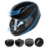 GLX GX11 Compact Motorcycle Helmet - Black, Large - Full