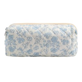 Floral Pencil Case, Cute Coquette Pencil Case Floral with Orchid Cotton On White Background,