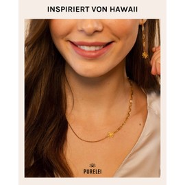 Purelei® Mahina Club Haukea Set (Gold, Silver, Rose Gold), Women's Necklace & Earrings Made of Durable Stainless Steel, Waterproof Jewellery, 40-45 cm Length Adjustable, Stainless steel, stainless