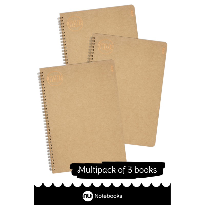 nu: Notebooks - Kraft Range - Manilla Wire Bound A5