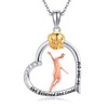 DAYLINLOVE Basketball Necklace S925 Sterling Silver Heart Basketball Pendant Necklaces