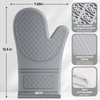 Silicone Oven Mitts, Heat Resistant Oven Gloves with Quilted Liner,