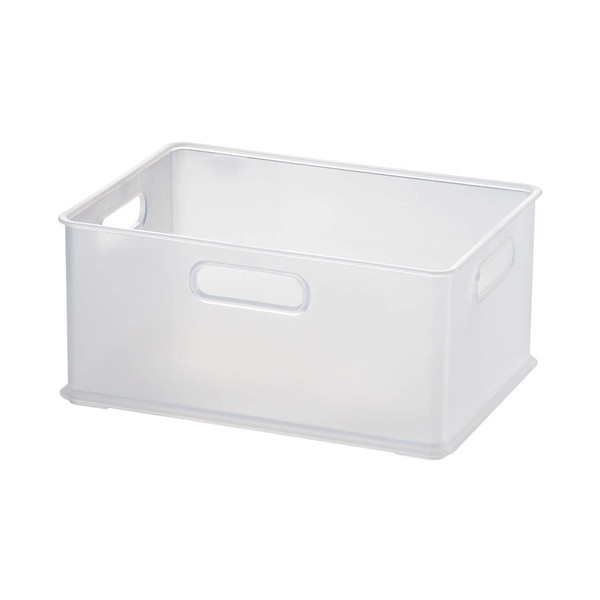 SANKA NIB-SCLSqu+ InBox, Storage Box, Simple, Washable, Stacking, Handle Included, Size: Small, Color: Transparent, (W x D x H): 10.4 x 7.6 x 4.7 inches (26.4 x 19.2 x 12 cm), Made in Japan