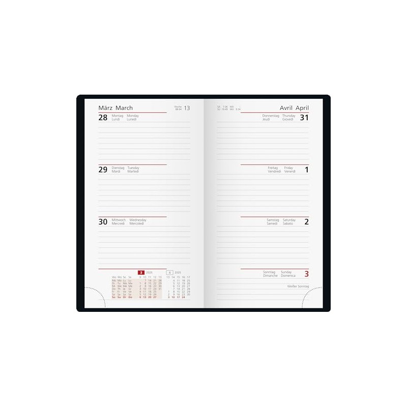 rido/idé Iridescent Pocket Planner 2 Pages = 1 Week, A6,