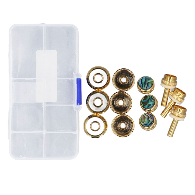 12 Pcs Set Trumpet Valve Finger Button Cap and Rod