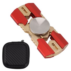 Metal Rotating Sensory Toy 2 Blades Reduce Anxiety Fingertip Stress Relief Toy for Office Bus flame Red