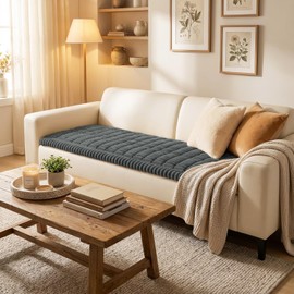 Smiry Couch Cover for Dogs Washable, Non Slip Fuzzy Pet Couch Covers for 3 Cushion Sofa Pet Friendly, Thick Soft Sofa Slipcovers Cushion Protector (Dark Grey, 27.6" x 59")