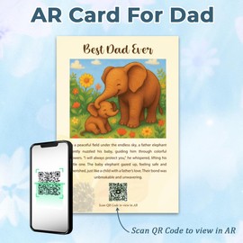 AR Dad Birthday Card from Daughter, Funny Birthday Card for Dad, Happy Birthday Dad Card with Video Message, 3D Gifts for Dad Card, Birthday Gifts from Daughter, Card and Envelope Set