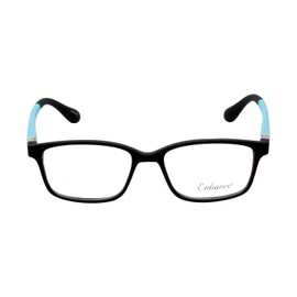 Calabria Enhance 4143 Kids Rectangular Blue Light Blocking Reading Glasses +1.25 Matte Black Blue Girls