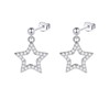 Hinvan 925 Sterling Silver Earrings Star Stud Earrings Silver Earrings