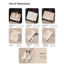 7 Set Packing Cubes, Luggage Packing Organizer for Travel, Travel Cubes for Carry on Suitcases, Suitcase Packing Bags for Travel Accessories(BLACK)