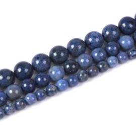 Blue Dumortierite 6mm Gemstone Round Loose Strand Beads for DIY Necklace Bracelet Jewelry Making 15 Inch