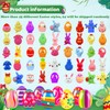 24 Pack Prefilled Easter Eggs with Squishy Toys Inside Bright