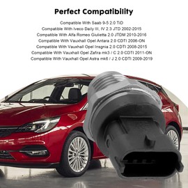Fuel Rail High Pressure Sensor 0281002706 Compatible With Saab 9-5, Vauxhall Opel Antara Zafira Insgnia, Alfa Romeo Giulietta Replaces 0281006158 0445214221